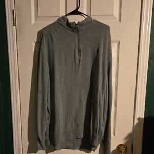 Polo Ralph Lauren Men's Light Gray/Olive Quarter Zip-Up XL